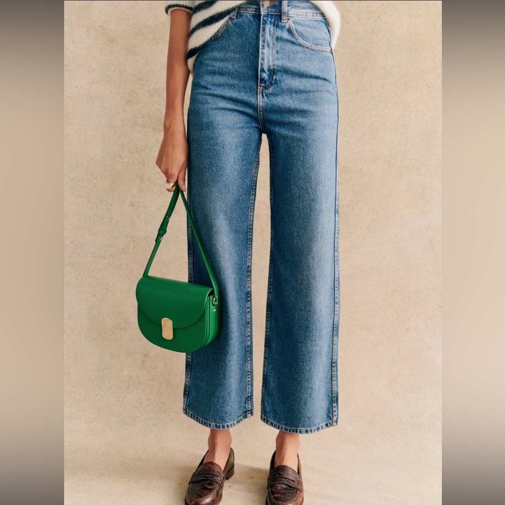 Sezane Blue Wide Leg Jeans